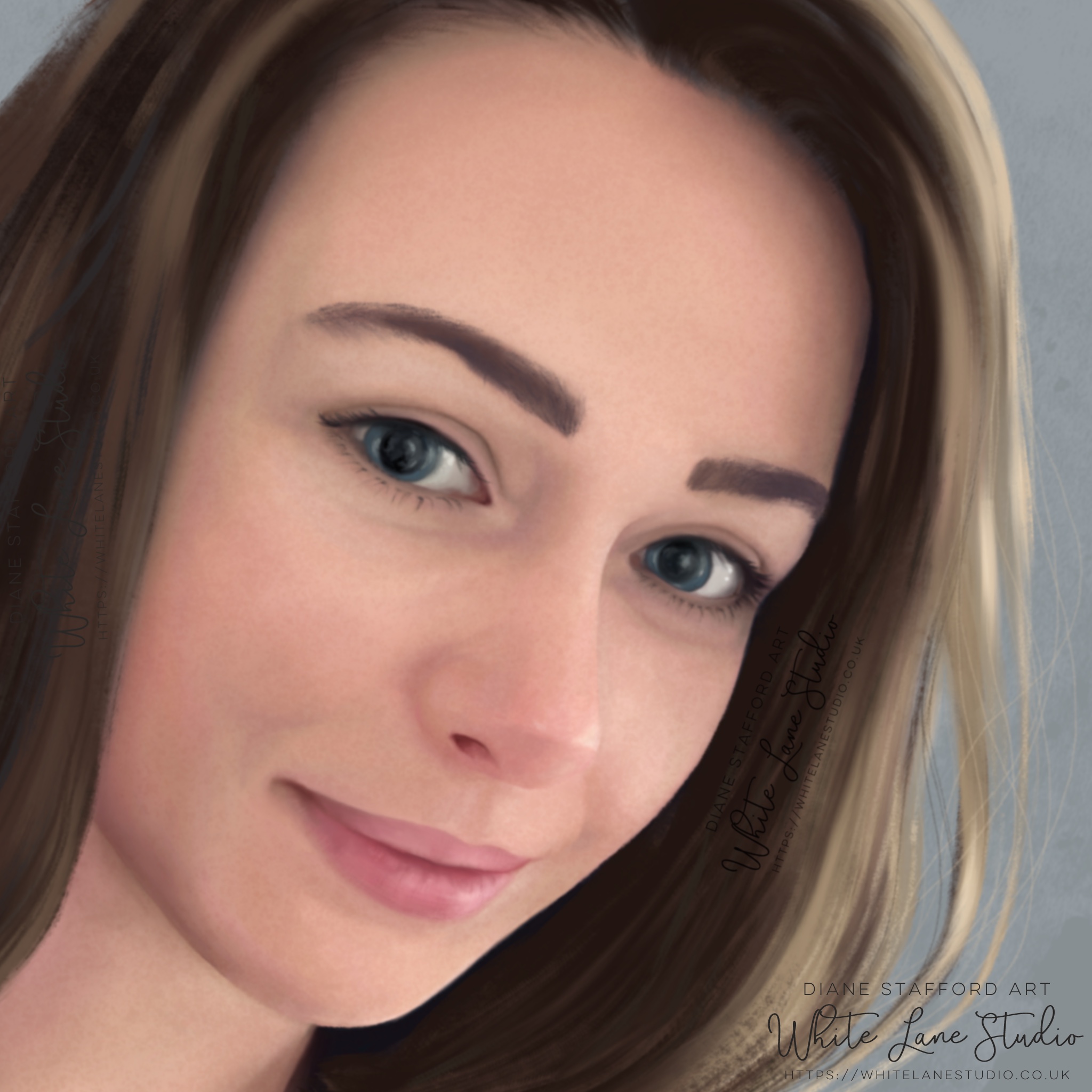 Hand Painted Digital Portrait (CR) by Diane Stafford