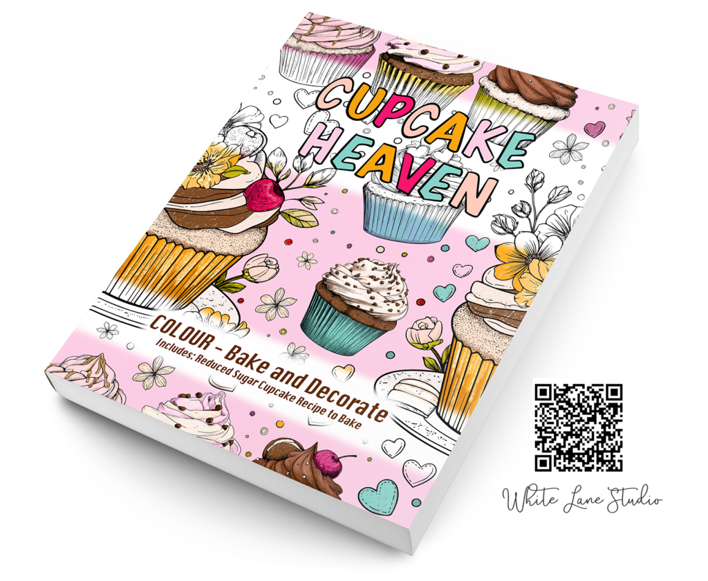 Cupcake Heaven Colouring Book Front Cover Image